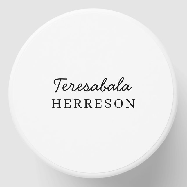 Monogram Neutral Modern Minimalist Stylish Design Mini Candle Favors (Front)
