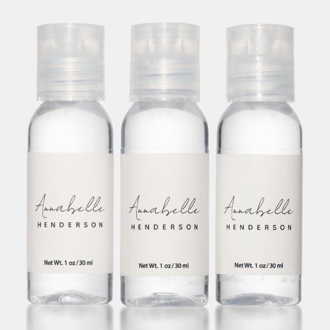Monogram Neutral | Modern Minimalist Stylish Hand Sanitizer (Set)