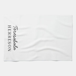 Monogram Neutral Modern Minimalist Stylish Kitchen Towel