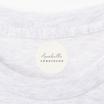 Monogram Neutral | Modern Minimalist Stylish Labels