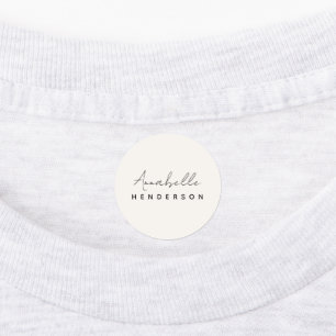 Monogram Neutral Modern Minimalist Stylish Labels