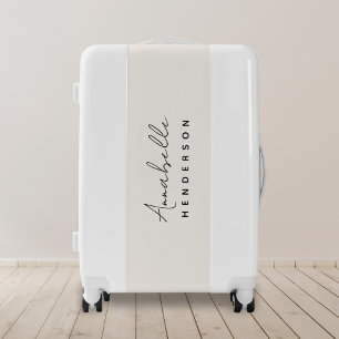 Monogram Neutral   Modern Minimalist Stylish Luggage