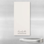 Monogram Neutral | Modern Minimalist Stylish Magnetic Notepad<br><div class="desc">A simple stylish custom monogram design with a modern minimalist handwritten script typography paired with a block typography in black on a natural ivory cream background. The monogram name can easily be personalized to make a design as unique as you are! The perfectly personal gift or accessory for any occasion!...</div>