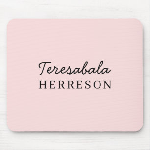 Monogram Neutral Modern Minimalist Stylish Mouse Pad