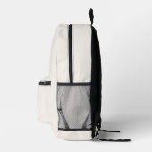 Monogram Neutral | Modern Minimalist Stylish Printed Backpack (Right)