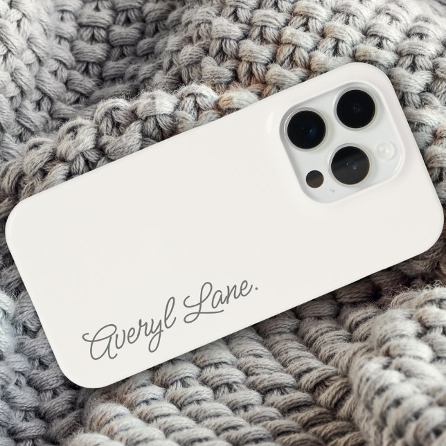 Monogram Neutral Modern Minimalist Stylish Script  Case-Mate iPhone Case (Creator Uploaded)
