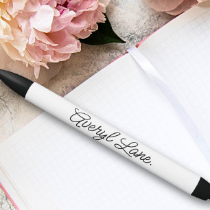 Monogram Neutral Modern Minimalist Stylish Script Pen