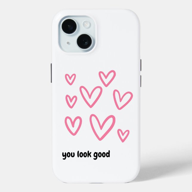  Monogram Neutral Modern You Look Good Today Case-Mate iPhone Case (Back)