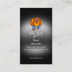 Monogram, Nightclub Door Security, metal-look Business Card