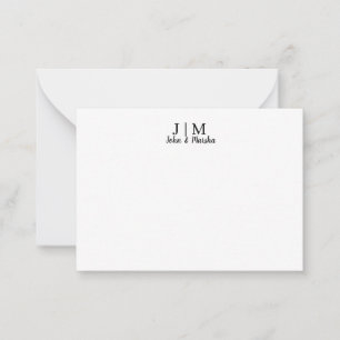 Monogram Note Card
