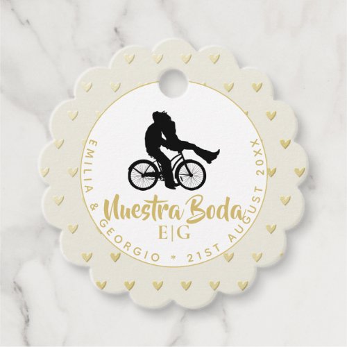 Monogram Nuestra Boda Spanish Wedding Gift Favor Favor Tags