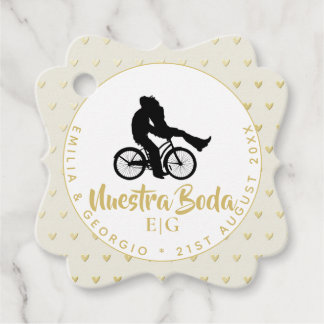 Monogram Nuestra Boda Spanish Wedding Gift Favor Favor Tags