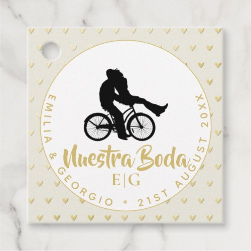 Monogram Nuestra Boda Spanish Wedding Gift Favor Favor Tags