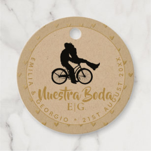 Monogram Nuestra Boda Spanish Wedding Gift Favor Favor Tags