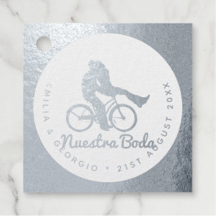 Monogram Nuestra Boda Spanish Wedding Gift Favor Foil Favor Tags