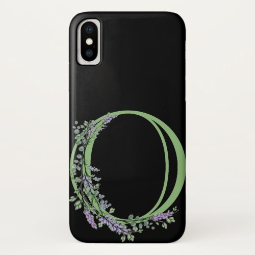 Monogram O Lavender Eucalyptus iPhone X Case