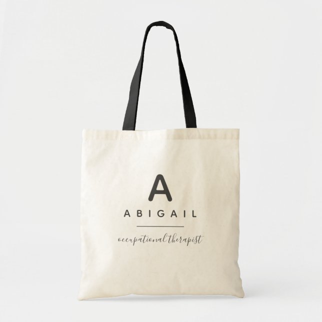 Monogram Occupational Therapy Custom Modern  Tote Bag (Front)