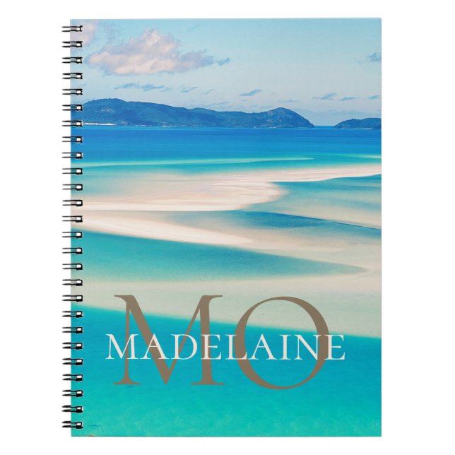  Monogram  Ocean Gold Color Personal  Notebook (Front)