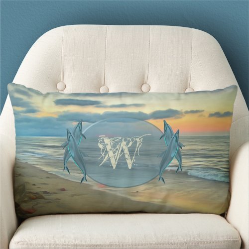 Monogram Ocean Sunset 0735 Lumbar Pillow