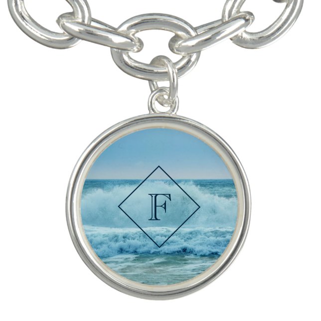 Monogram Ocean Wave Crashing on Shore Bracelet (Design)