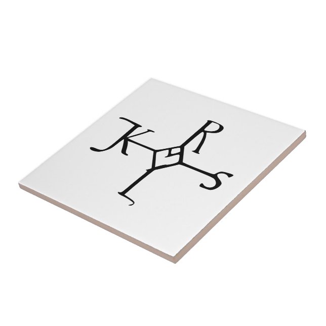 Monogram of Charlemagne Ceramic Tile (Side)