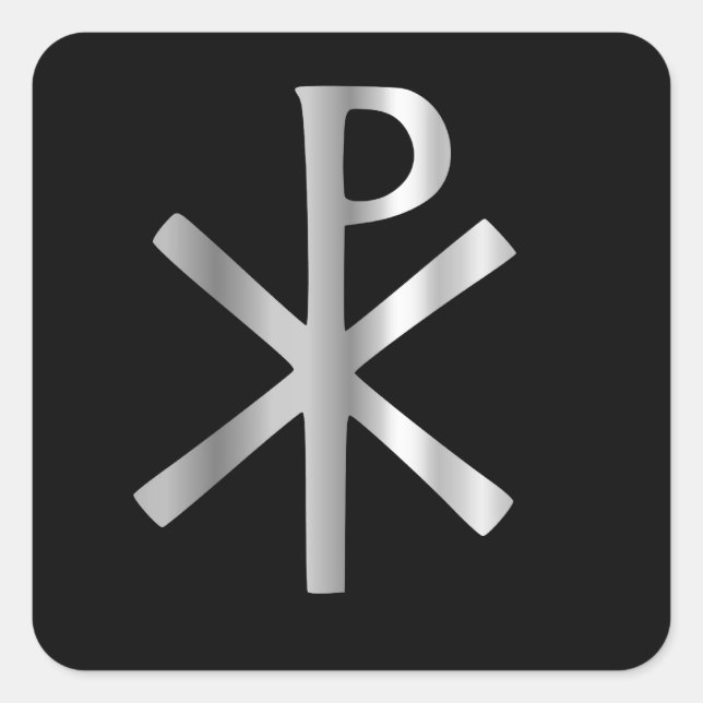 Monogram of Christ - chi rho Square Sticker (Front)