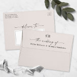 Monogram Off-White Ivory A7 5x7 Wedding Invitation Envelope<br><div class="desc">Monogram Off-White Ivory A7 5x7 Wedding Invitation Envelopes (other sizes to choose from). This modern wedding envelope design has a simple solid background color, and initial letters. Shown in the new colorway. With a gorgeous signature handwriting script font with tails. To see more, search for Chic Paperie's 2022 wedding collections...</div>