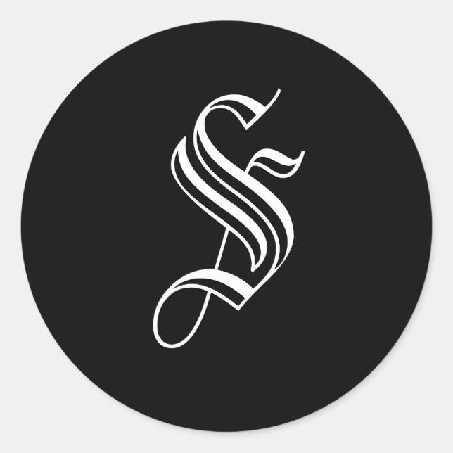 Monogram Old English Style Envelope Seal (Front)