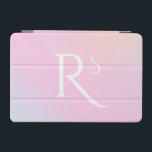 Monogram Ombre Holographic Pink Girly Personalized iPad Mini Cover<br><div class="desc">Monogram Ombre Holographic Pink Girly Personalized iPad Cases Covers features a pink and blue holographic background with your personalized monogram in the center. Designed by ©Evco Studio www.zazzle.com/store/evcostudio</div>