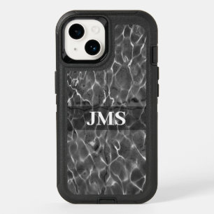 Monogram on Abstract Black White Photography OtterBox iPhone 14 Case