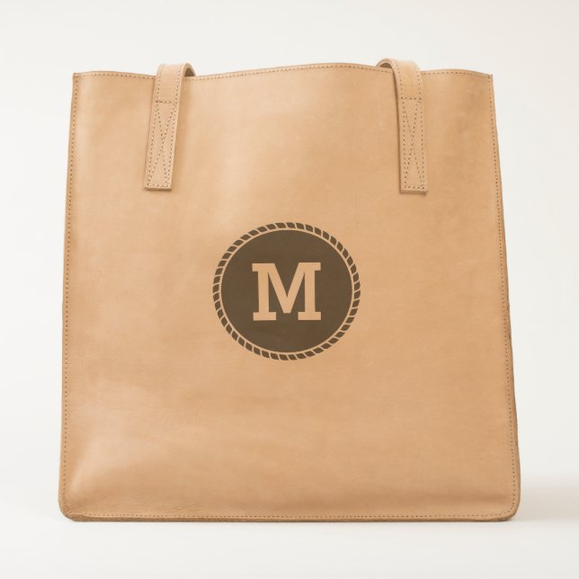 Monogram on Dark Badge Tote (Back)