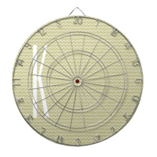 Monogram on Light Sage Green Mini Chevron Dart Board