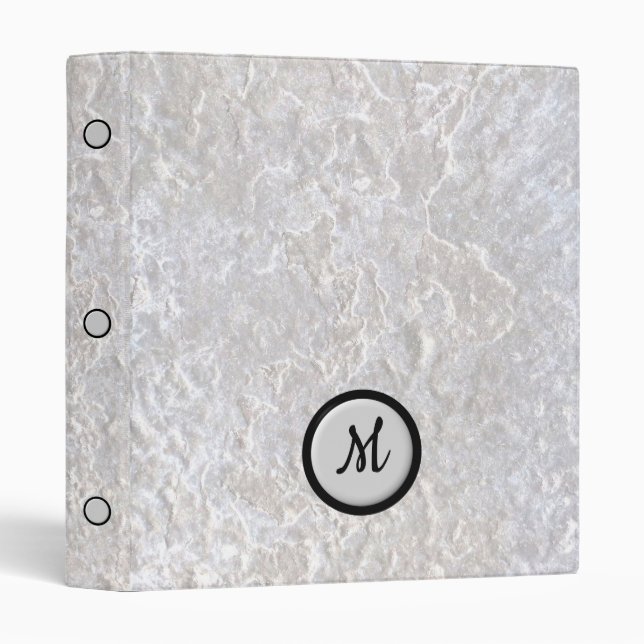 Monogram on Marble 3 Ring Binder (Front/Spine)