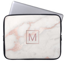 monogram on pink marble