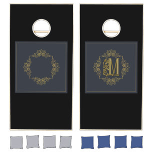 Monogram Openwork Frame Vector Cornhole Set