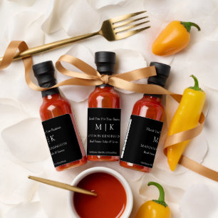 Monogram or Add Logo Business Black Label Hot Sauces