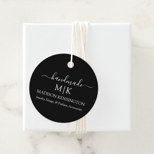 Monogram or Add Logo Handmade Business Product Tag