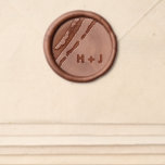Monogram or Bride and Groom's Name Wax Seal Sticker<br><div class="desc">Simple and sytlish!  Here's a beautiful wax seal with bride and groom's initials.  Perfect way to dress up your wedding stationery or add a little love to your mailings!</div>