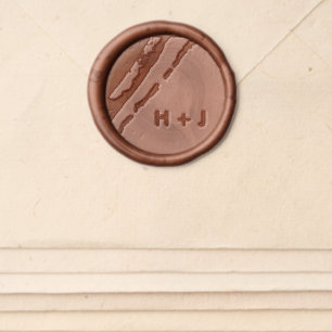 Monogram or Bride and Groom's Name Wax Seal Sticker