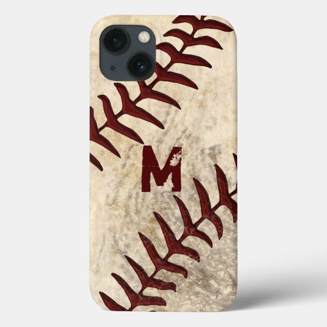 MONOGRAM or Jersey NUMBER Baseball Phone Case (Back)