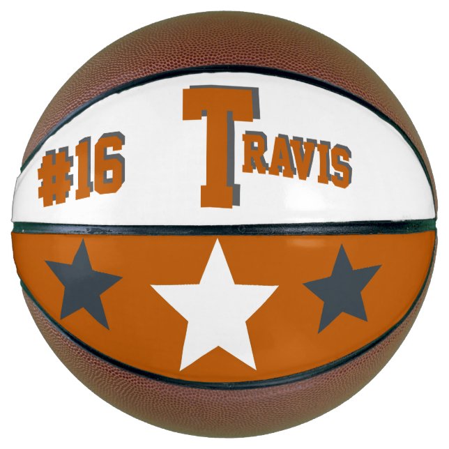 Monogram Orange, Gray and White Basketball (Front)