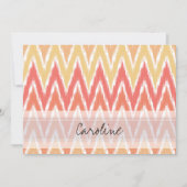Monogram Orange Ombre Ikat Chevron Zig Zag Pattern (Front)