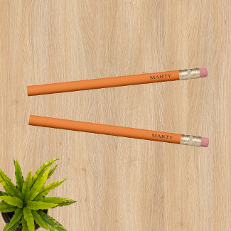 Monogram Orange Pencil