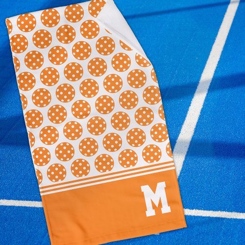 Monogram Orange Pickleball Sweat Towel