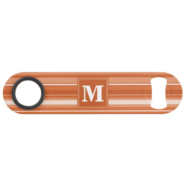 Monogram orange stripes bar key (Front (Horizontal))