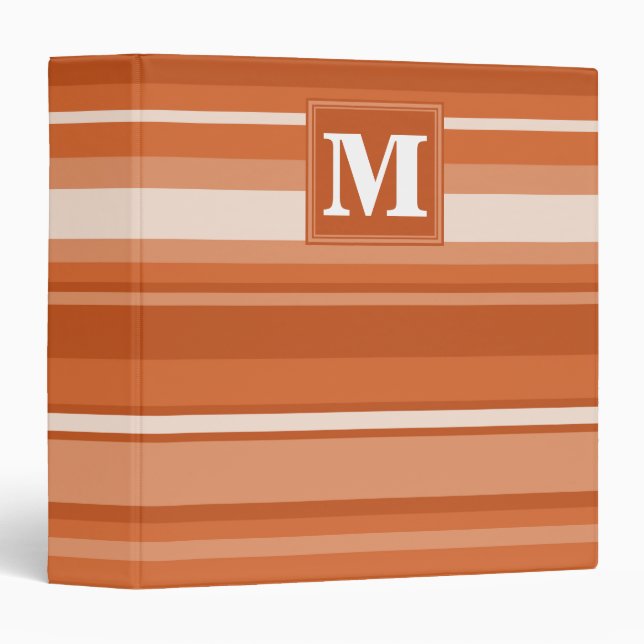 Monogram orange stripes binder (Front/Spine)