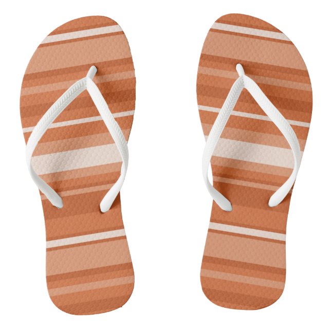 Monogram orange stripes flip flops (Footbed)