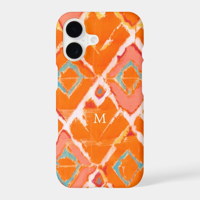 Monogram | Orange Tribal II Iphone Case (Back)