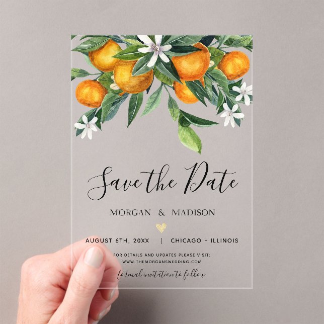 Monogram Oranges Save the Date (Insitu (Handheld))