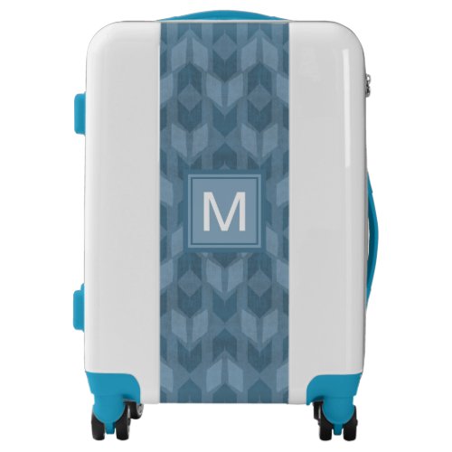 Monogram  Outdoor Geo Step  Blue Arrow Pattern Luggage